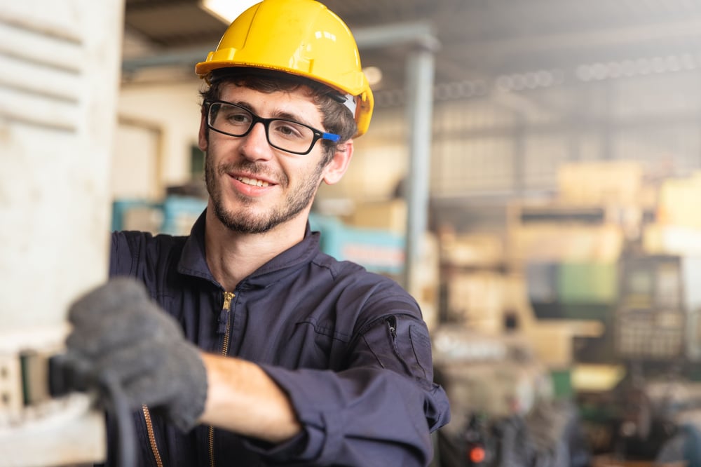 maintenance technician checking equipment