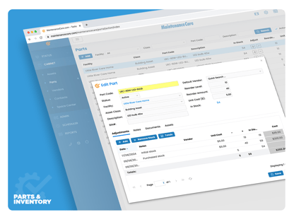 CMMS-parts-management-list-edit
