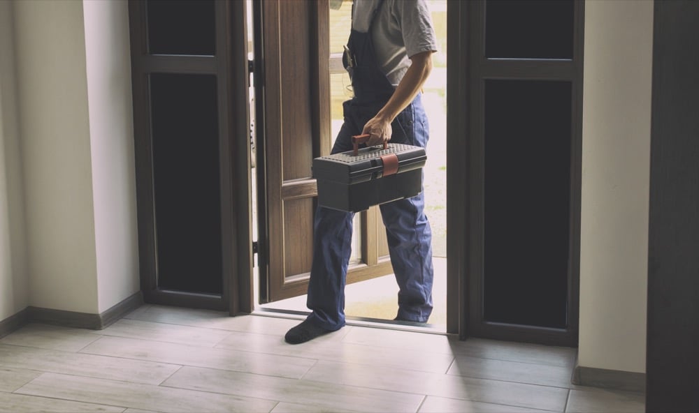 Maintenance in doorway