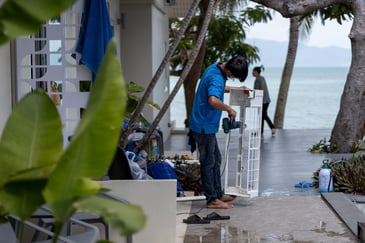 preventive maintenance team working on hotel maintenance as standard operating procedure