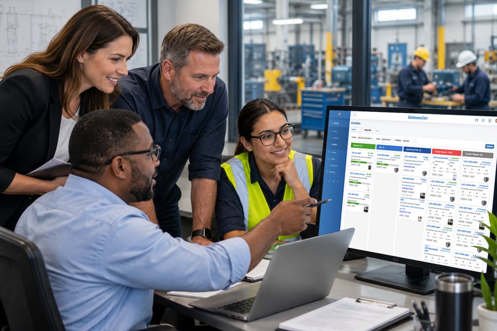 Collaborative Maintenance Dashboard in Factory Office