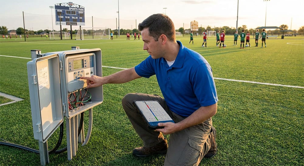 sport-facility-maintenance-man-on-field