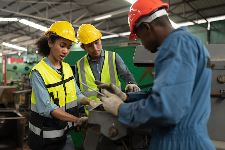 facility management maintenance teams discussing asset management